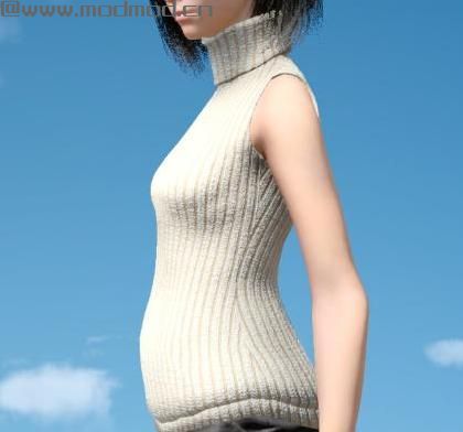 最终幻想15MOD Sleeveless Turtle Knit (Comrades, Female tops)