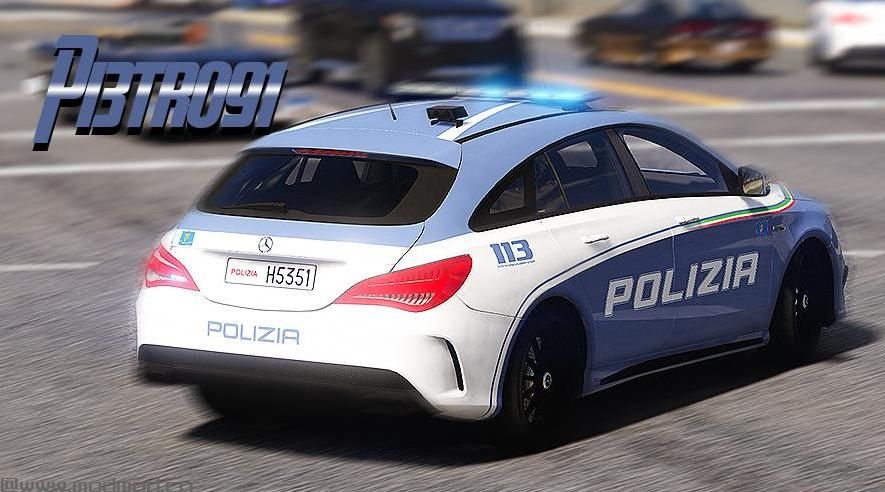 侠盗猎车手5MOD Mercedes Benz CLA 45 AMG - Polizia Italiana