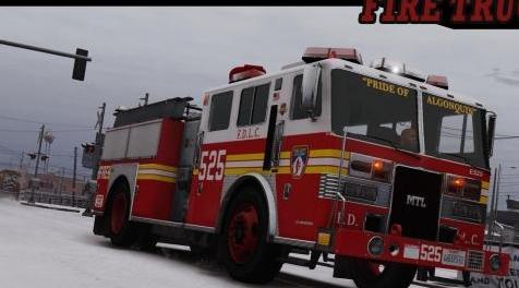 侠盗猎车手5MOD FDLC MTL Fire Truck (GTA IV-style / improved)