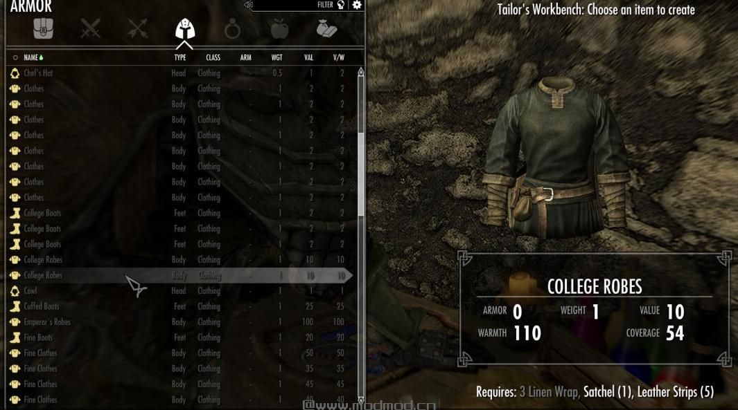 上古卷轴5：重置版MOD 裁剪工作台