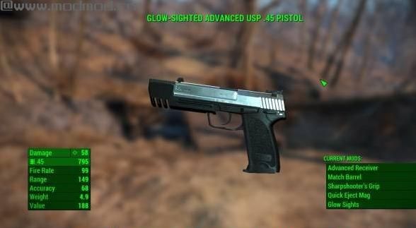 辐射4MOD HK USP .45手枪 1.4