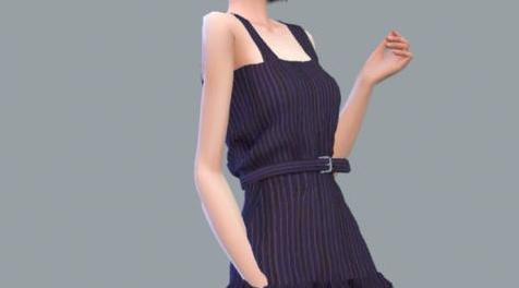 模拟人生4MOD Belt Sleeveless Mari Dress 皮带无袖连衣裙