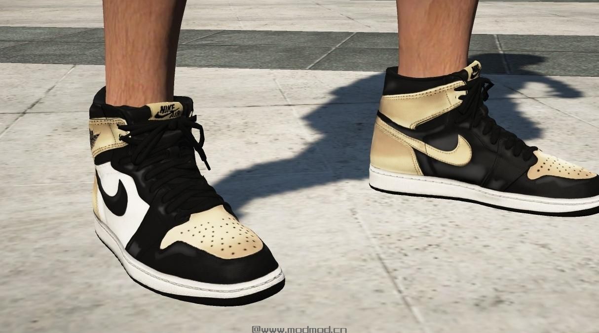 侠盗猎车手5MOD Jordan 1 Gold Toe