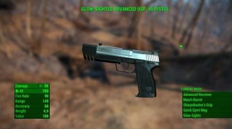 辐射4MOD HK USP .45手枪 1.4