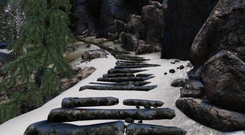 上古卷轴5：重置版MOD SkyRIM 3D高级Hrothgar台阶