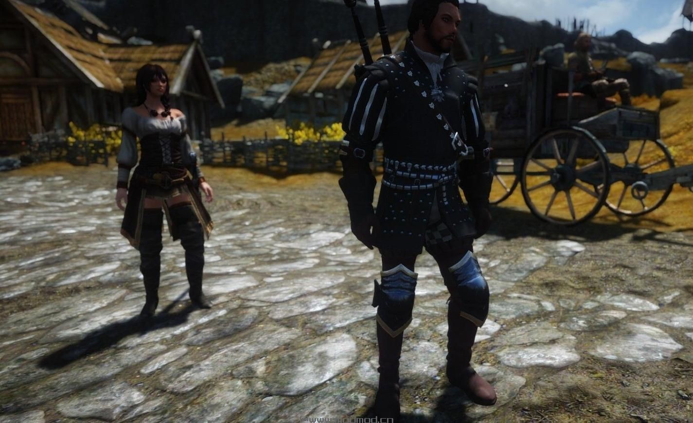上古卷轴5：天际MOD The Witcher 3 Nilfgaardian Armor Set mod N网上材质很好的巫师3中的尼弗迦德盔甲