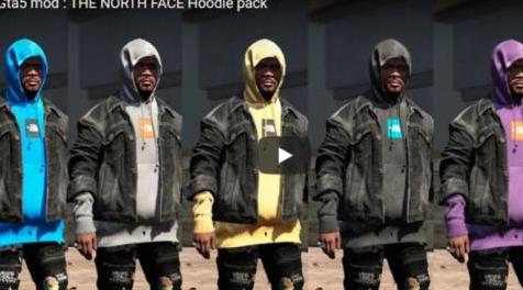 侠盗猎车手5MOD THE NORTH FACE Hoodie pack