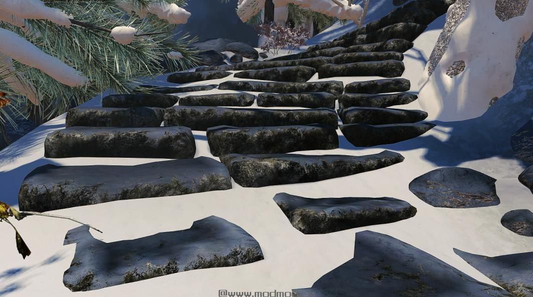 SkyRIM 3D高级Hrothgar台阶