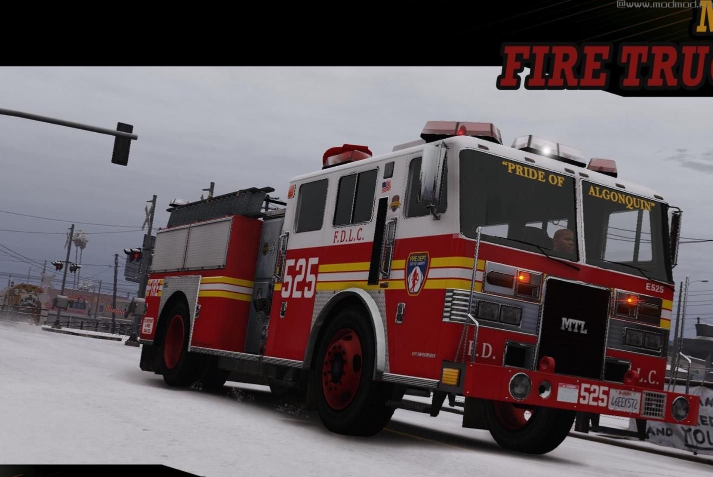 侠盗猎车手5MOD FDLC MTL Fire Truck (GTA IV-style / improved)