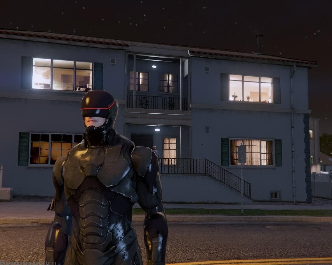 侠盗猎车手5MOD ROBOCOP BLACK 2014 EFEITO METAL GTA V ADR