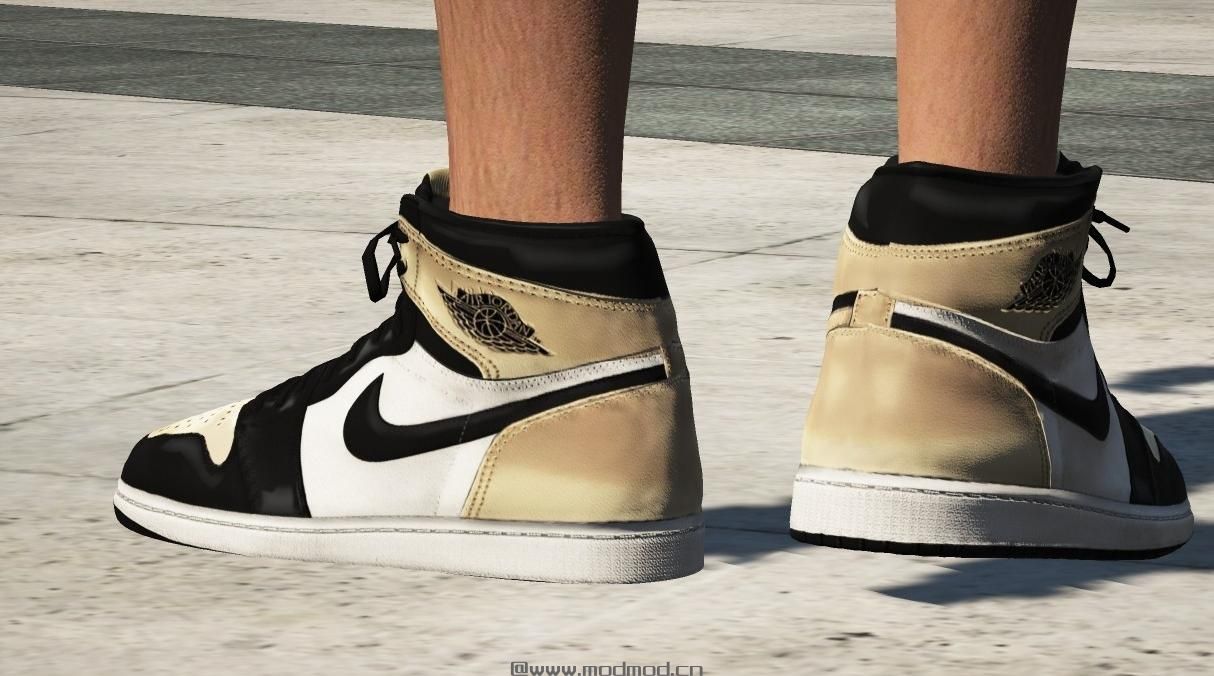 侠盗猎车手5MOD Jordan 1 Gold Toe