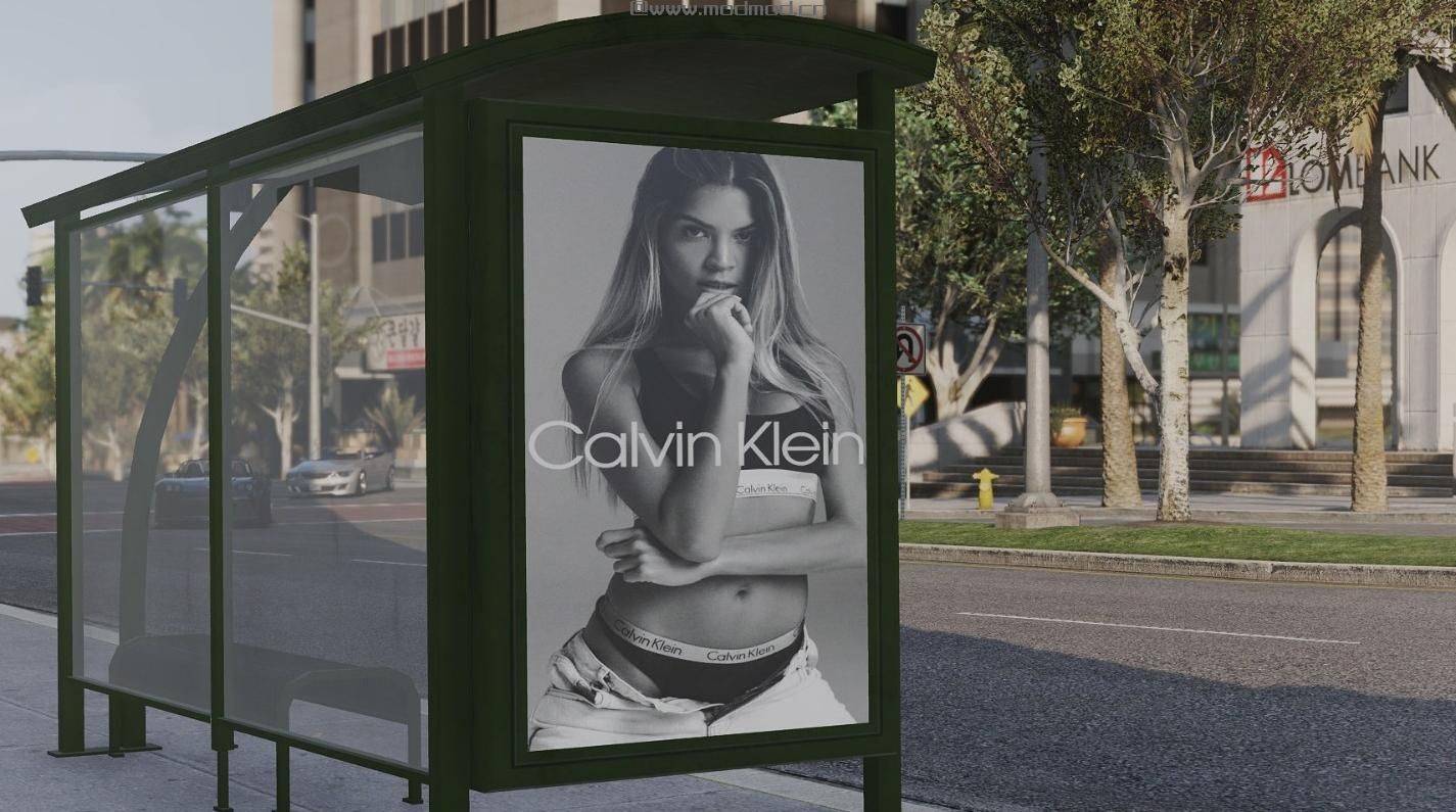 CK Ads in Bus Stop 