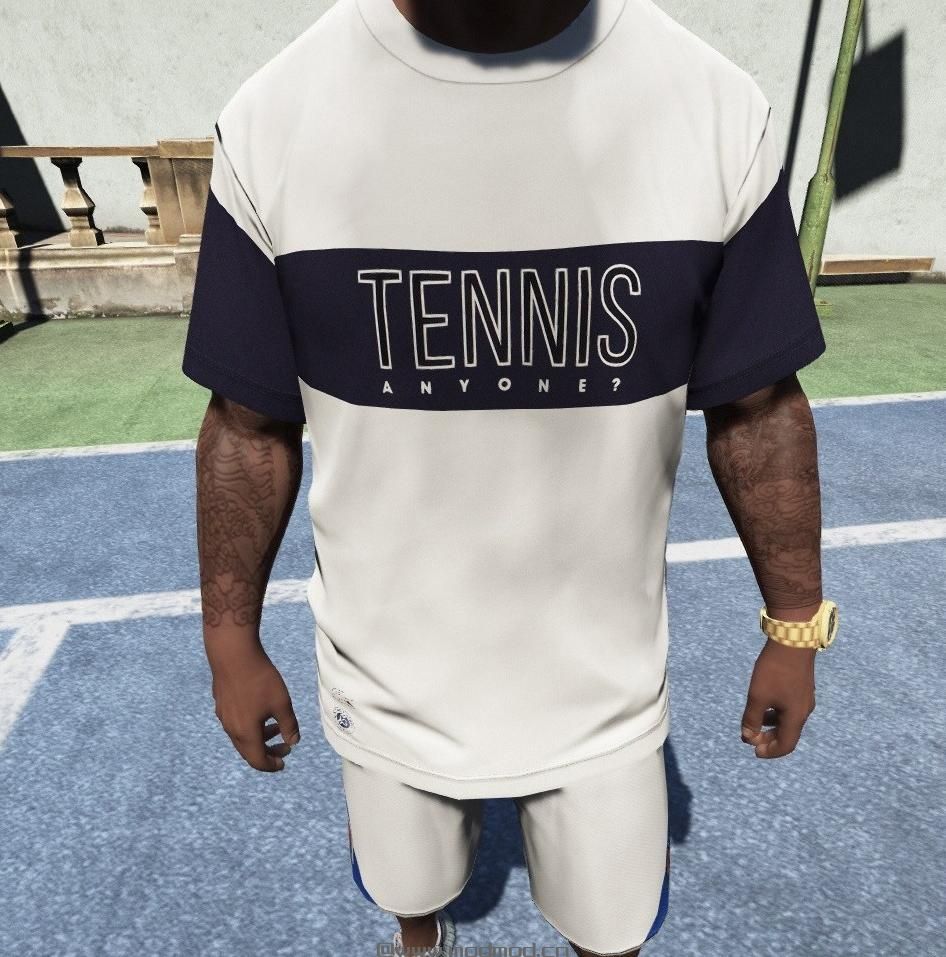 侠盗猎车手5MOD T-SHIRT LACOSTE SPORT ROLAND GARROS EDITION