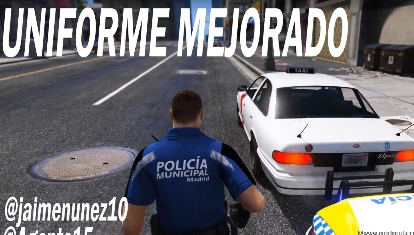 侠盗猎车手5MOD UNIFORME MEJORADO POLICÍA MUNICIPAL DE MADRID