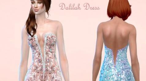 模拟人生4MOD Dalilah Dress 连衣裙