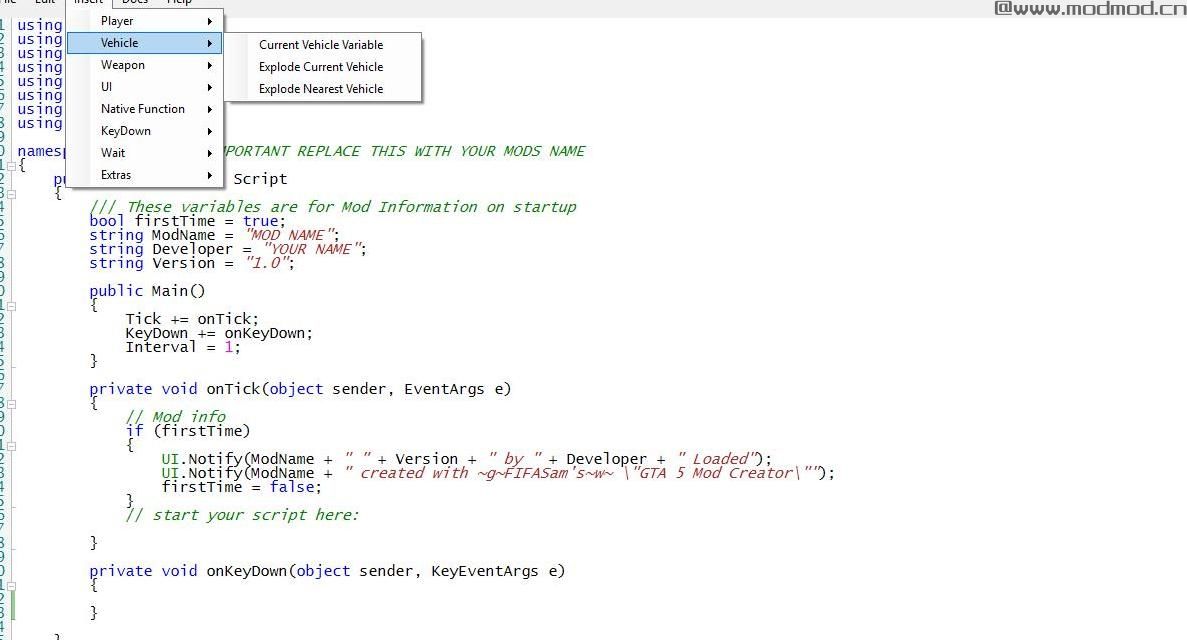 侠盗猎车手5MOD  V Creator (Mod Creator)