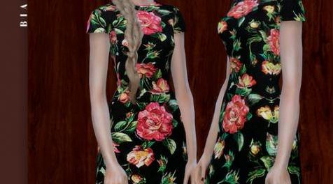 模拟人生4MOD Bobur dress bianca-连衣裙