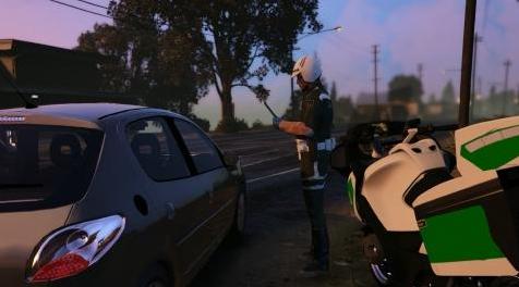 侠盗猎车手5MOD دركي الدراجة V2 الدرك الوطني الجزائري