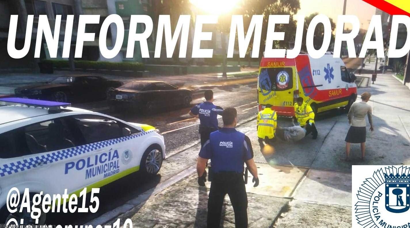 侠盗猎车手5MOD UNIFORME MEJORADO POLICÍA MUNICIPAL DE MADRID