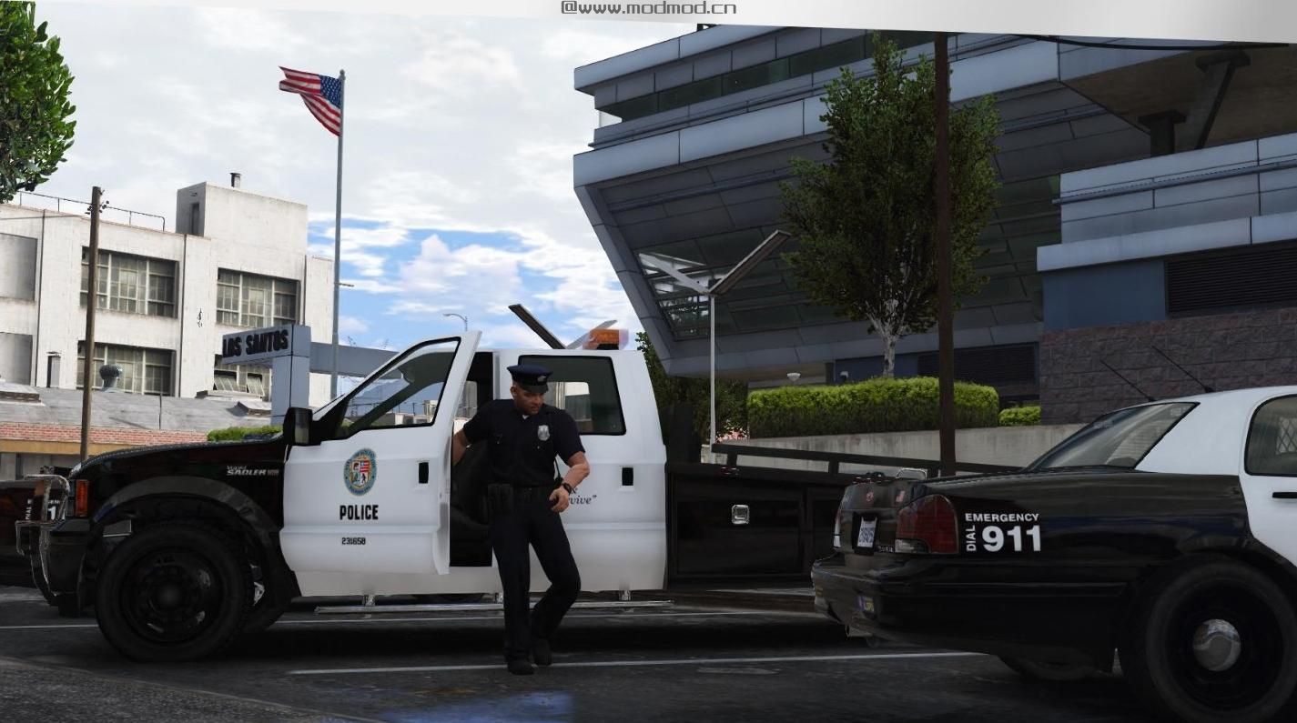 侠盗猎车手5MOD  LSPD Sadler Police Ramp Truck