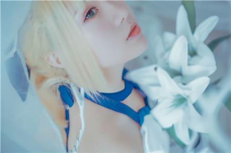 《fate》 saber蓝百合cosplay,cosplay,二次元