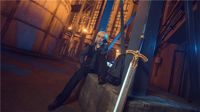 FateZero黑西装saber,cosplay,二次元