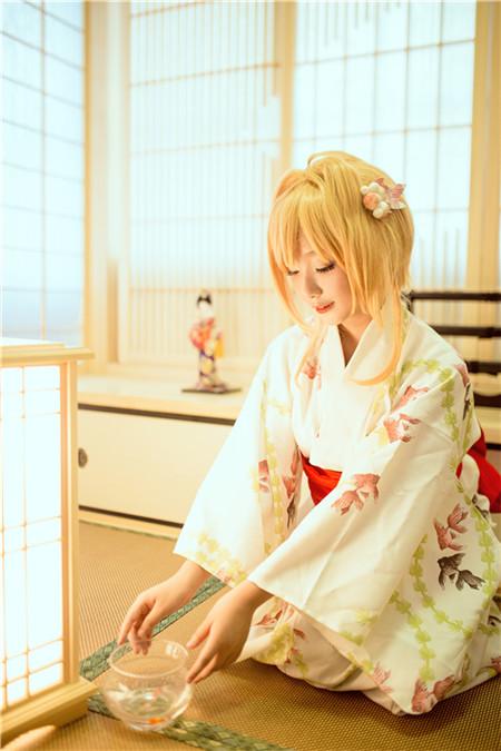 《魔卡少女樱》小樱金鱼浴衣,cosplay,二次元