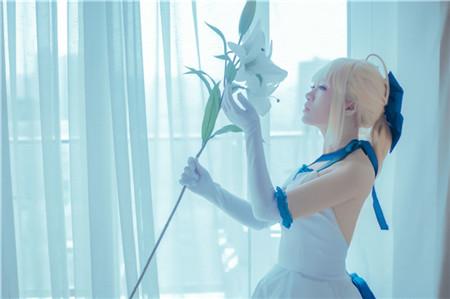 《fate》 saber蓝百合cosplay,cosplay,二次元