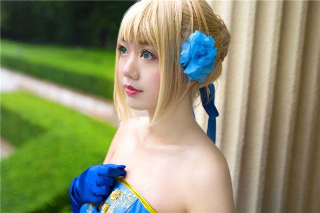 《fate》 saber 十周年礼服 cosplay,cosplay,二次元