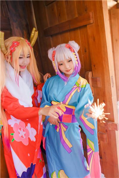 《小林家的龙女仆》和服之旅cosplay