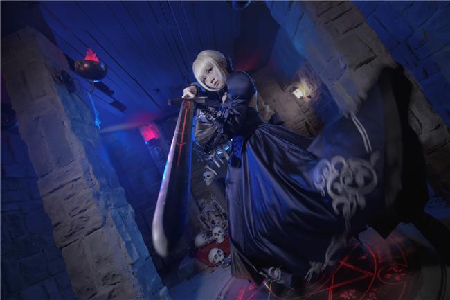 《FGO》黑saber礼服Ver,cosplay,二次元