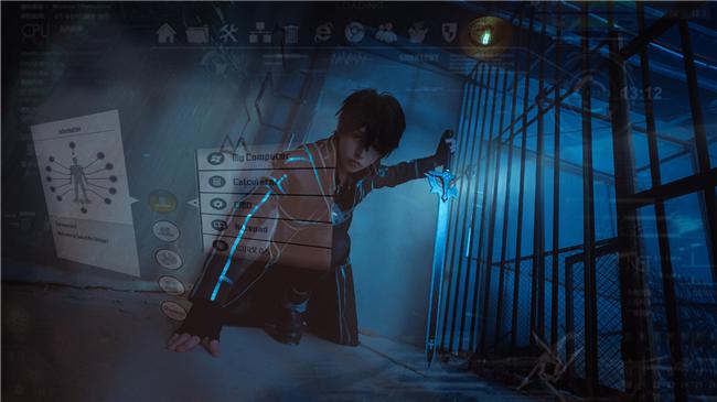 《刀剑神域》桐人cosplay,cosplay,二次元