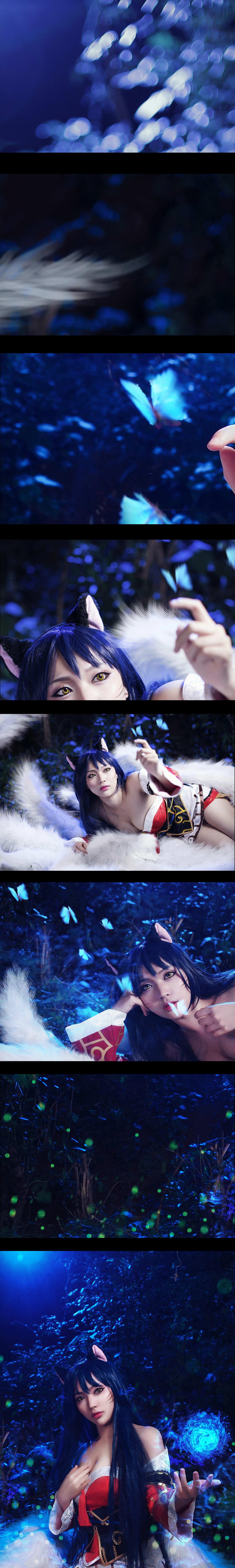 英雄联盟九尾妖狐阿狸cosplay,cosplay,二次元