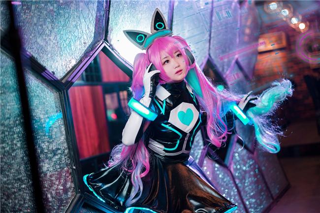 《王者荣耀》安琪拉少女骇客cosplay,cosplay图片,二次元图片