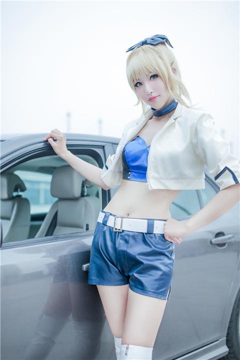 《Fate》saber 赛车娘cosplay