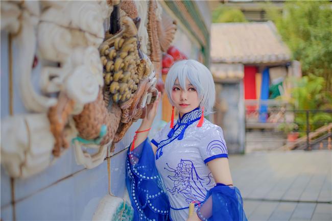 《Vsinger》言和青花瓷同人旗袍cosplay,cosplay图片,二次元图片