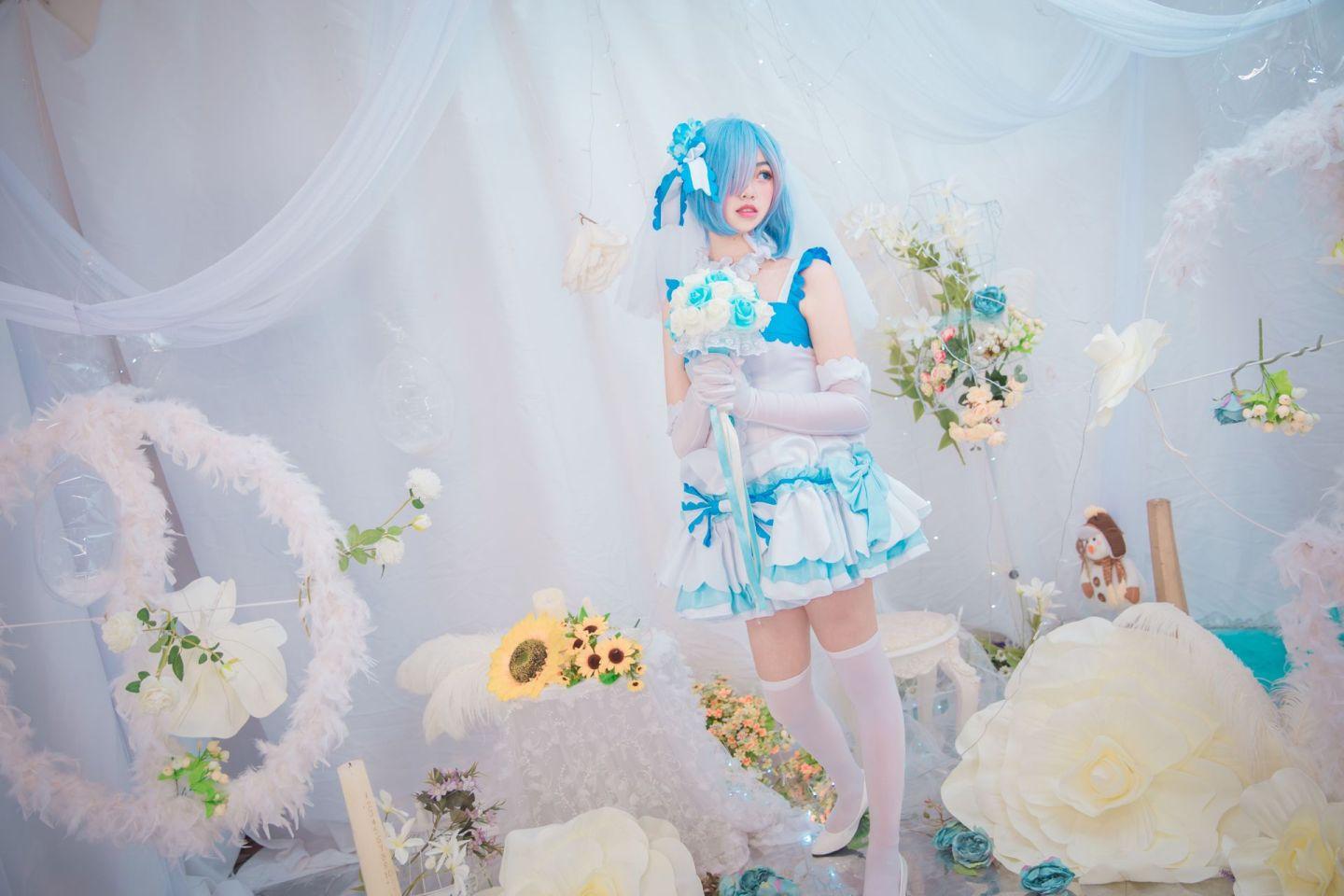 蕾姆花嫁cosplay,cosplay图片,二次元图片