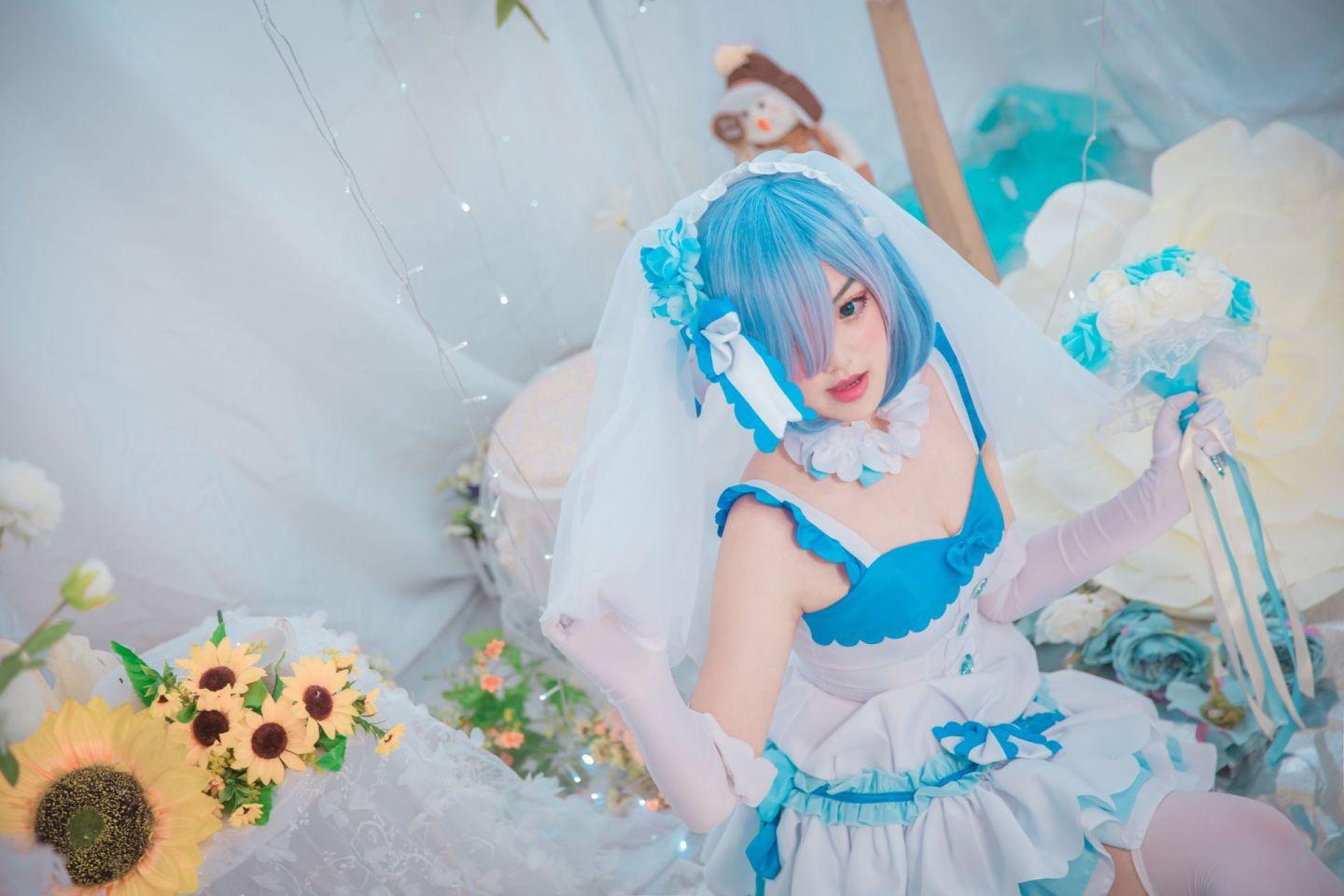 蕾姆花嫁cosplay,cosplay图片,二次元图片