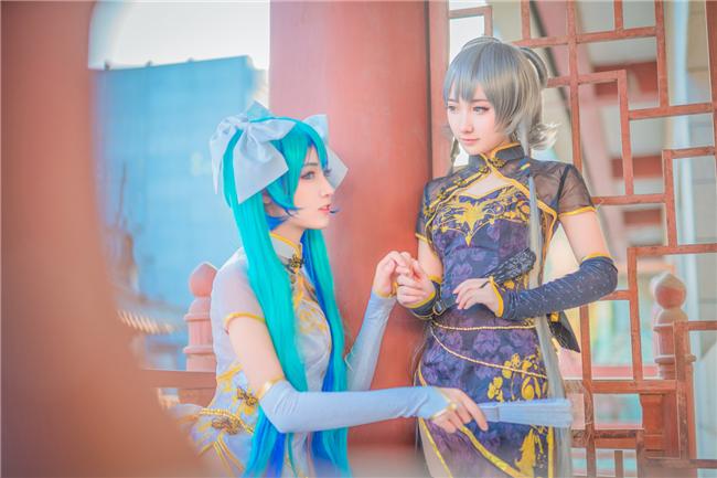 《Vsinger》初音未来&洛天依  cosplay,cosplay图片,二次元图片