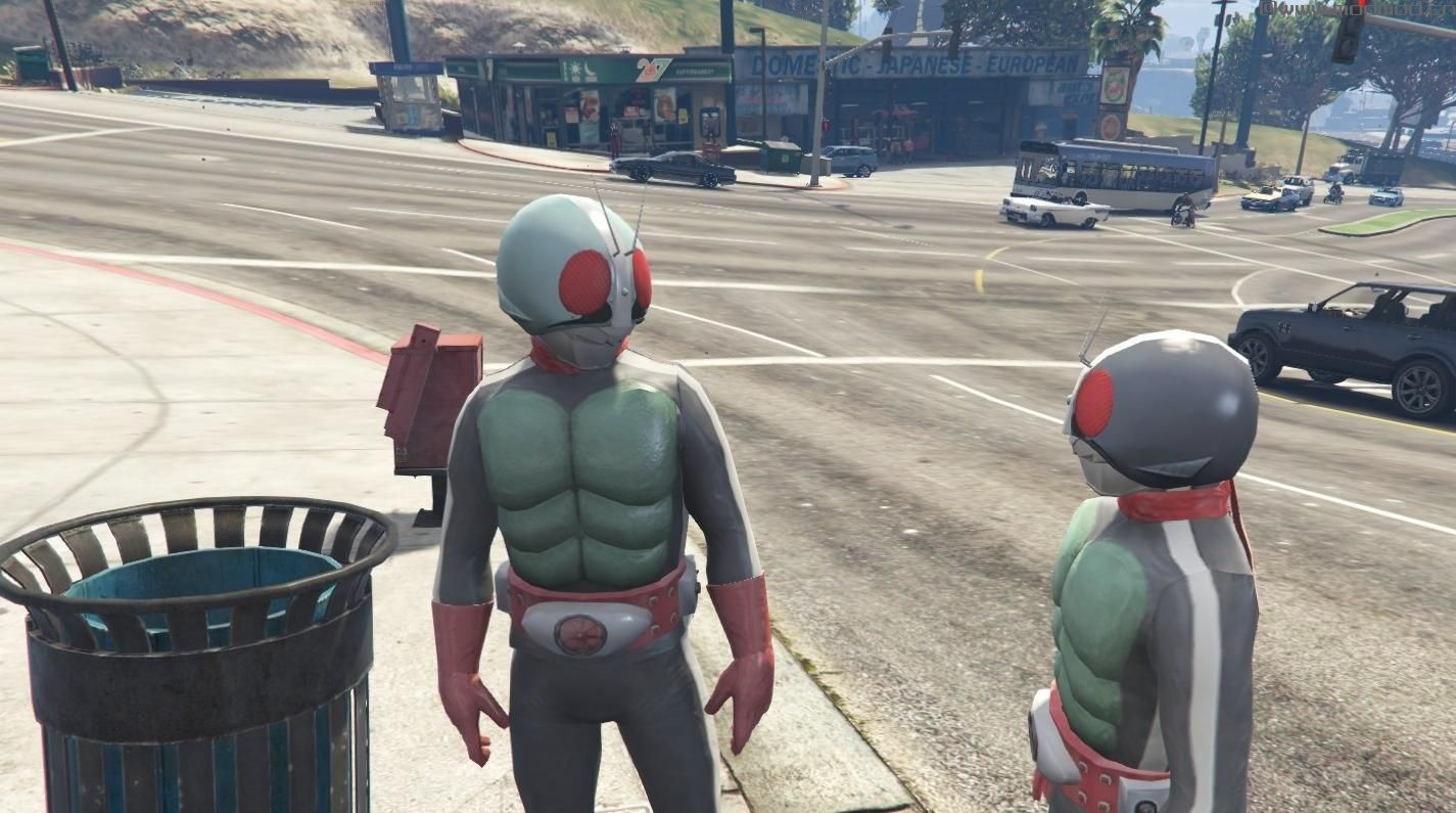 侠盗猎车手5MOD Kamen Rider Nigo & Nigo (Helmeth Black)