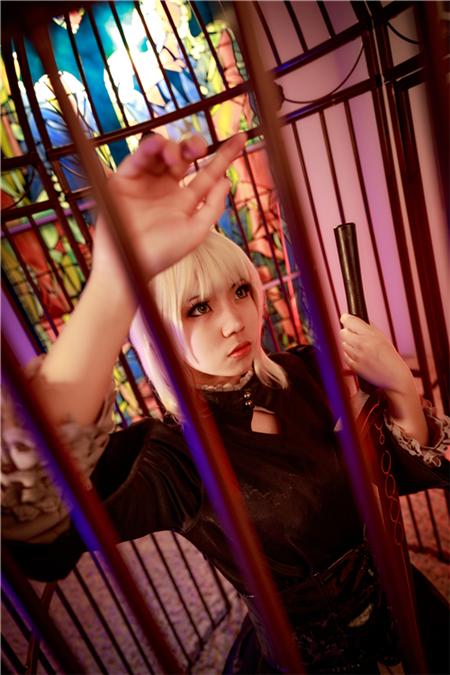 《Fate》黑saber 洋装cosplay