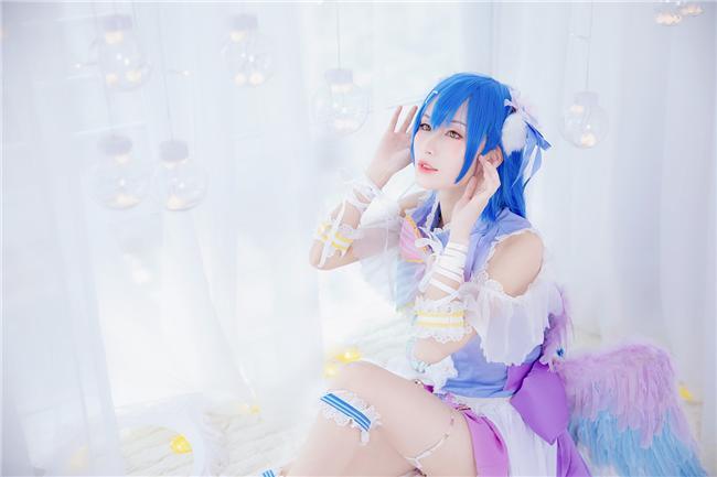 《LoveLive！》白情海未cosplay