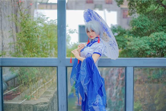 《Vsinger》言和青花瓷同人旗袍cosplay,cosplay图片,二次元图片