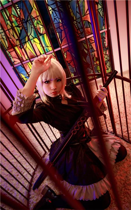 《Fate》黑saber 洋装cosplay,cosplay图片,二次元图片