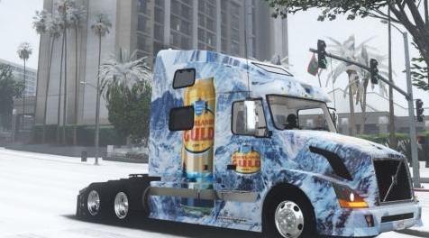 侠盗猎车手5MOD [Swedish] Norrlands guld livery Volvo VNL 780 Truck