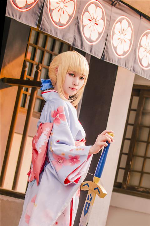 《FATE》saber手办和服cosplay,cosplay图片,二次元图片