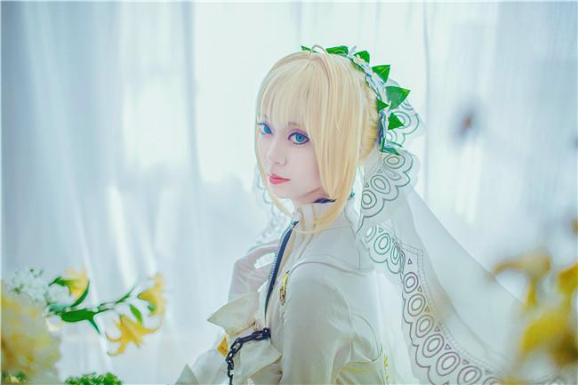 《FGO》尼禄花嫁满破cosplay