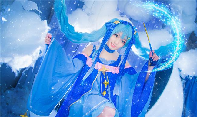 《Vsinger》初音未来 星与雪的公主cosplay,cosplay图片,二次元图片