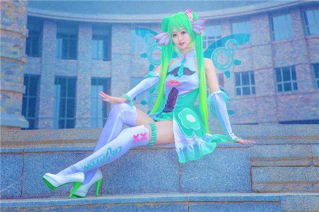 《Vsinger》赛车初音cosplay,cosplay图片,二次元图片