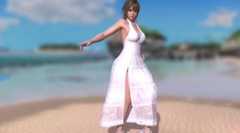 死或生5MOD Misaki White Slit Dress SSR